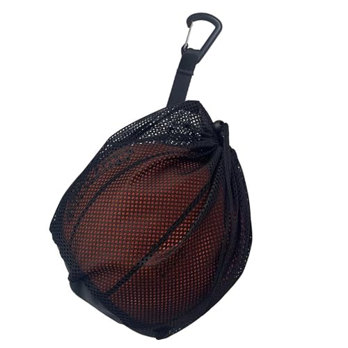 Hrtyvhin Einzelne Basketballtasche, Fußball-Aufbewahrungsnetz, Volleyball-Tasche mit Reißverschlüssen, Netztasche, Sportausrüstung, Aufbewahrungstasche von Hrtyvhin