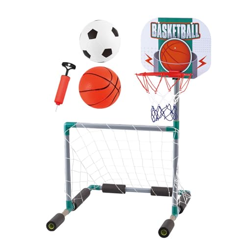 Hrtyvhin Schwimmbad Basketbälle Hoop Pool Fußball Outdoor Basketbälle Hoop Fußballnetz für Poolside mit und Set von Hrtyvhin