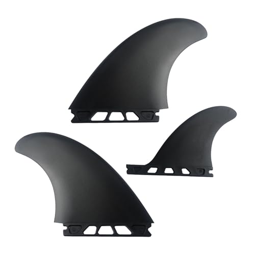 Hrtyvhin Surfbretter, Thruster-Flossen-Set, glasfaserverstärkt, Surfflossen für Surfbretter, Surfen, Longboards, Shortboards, 3 Stück von Hrtyvhin