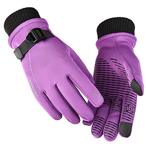 HshDUti Unisex Fahrradhandschuhe Laufhandschuhe Fahrhandschuhe Touchscreen Anti-Rutsch Thermo Sporthandschuhe Winterhandschuhe mit verdicktem Fleecefutter für Radfahren Laufen Wandern Fahren Lila S/M HshDUti Unisex Fahrradhandschuhe Laufhandschuhe Fahrhandschuhe Touchscreen Anti-Rutsch Thermo Sporthandschuhe Winterhandschuhe mit verdicktem Fleecefutter für Radfahren Laufen Wandern Fahren Lila S/M von HshDUti