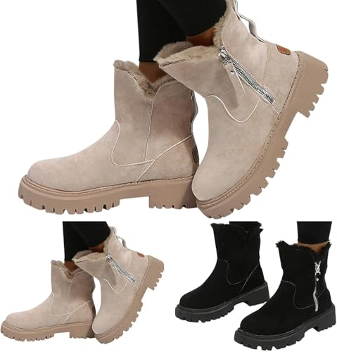 Grace Schneestiefel Orthofrei - Schneestiefel mit Futter Warme Und Gefüttert Snow Winterboots Damenstiefel Winterstiefel Aus Echter Wolle Für Ultimativen Komfort Und Wärme Wasserdicht Winterschuhe 20 von Hsternexy