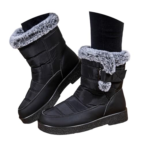 Hsternexy Gummistiefel-Gefüttert-Herren, Barfussschuhe Herren rutschfest Winterstiefel Für Herren Winterschuhe Gefüttert Schneestiefel Stiefeletten Bequem Boots Trekkingschuhe Leicht Wanderschuhe von Hsternexy