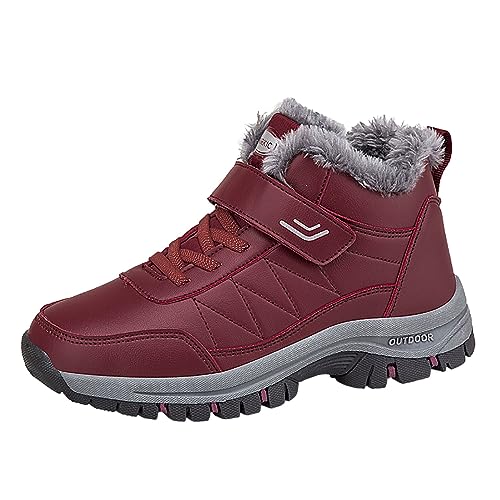 Hsternexy Herbstschuhe-Herren, Herren Winterschuhe Gefüttert Schneestiefel Winterstiefel Für Herren Trekkingschuhe Barfussschuhe rutschfest Stiefeletten Bequem Boots Leicht Wanderschuhe von Hsternexy