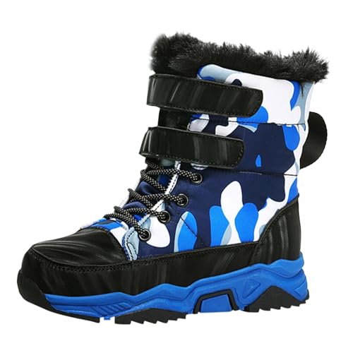 Hsternexy Kinder-Wanderschuhe, Winterstiefel für Jungen Mädchen Barfussschuhe Kinder rutschfest Winterschuhe Gefüttert Schneestiefel Stiefeletten Bequem Boots Trekkingschuhe Leicht Wanderschuhe von Hsternexy