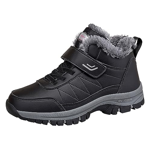 Hsternexy Schuhe-Winter-Herren, Herren Winterschuhe Gefüttert Schneestiefel Winterstiefel Für Herren Trekkingschuhe Barfussschuhe rutschfest Stiefeletten Bequem Boots Leicht Wanderschuhe von Hsternexy