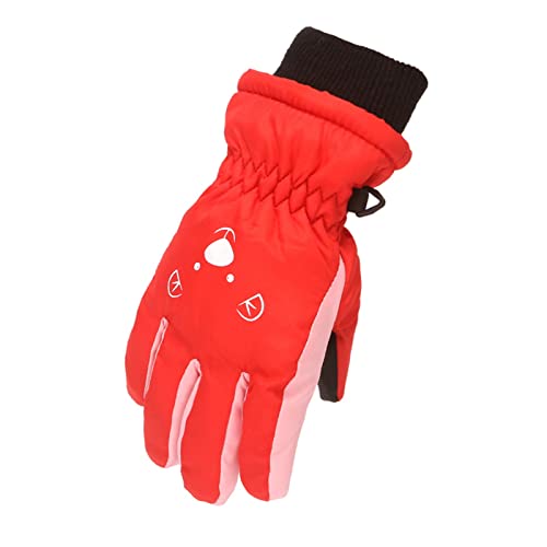 Hsternexy Thermo-Fleece Handschuhe Kinder, Winter Schneehandschuhe Kinder Skihandschuhe Wasserdicht Winterhandschuhe Für Jungen Und Mädchen Fahrradhandschuhe Anti-Rutsch Warme Fäustlinge von Hsternexy