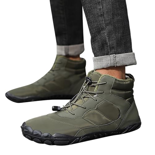 Hsternexy Winter-Sneaker-Herren, Winterstiefel Für Herren Winterschuhe Gefüttert Schneestiefel Leicht Wanderschuhe Stiefeletten Bequem Boots Barfussschuhe rutschfest Trekkingschuhe von Hsternexy