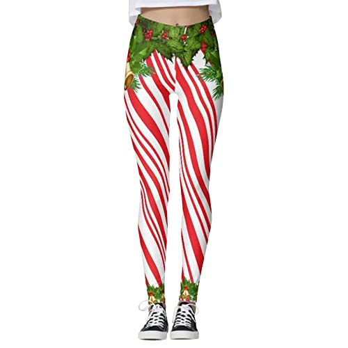 Hsternexy Yogahose-Damen-Lang, Winterleggings Skinny Thermoleggings Sport Leggings Damen Elastische Laufhose Stretch Blickdicht Thermohose mit Weihnachtsmotiven Weihnachten Strumpfhosen Sportleggins von Hsternexy