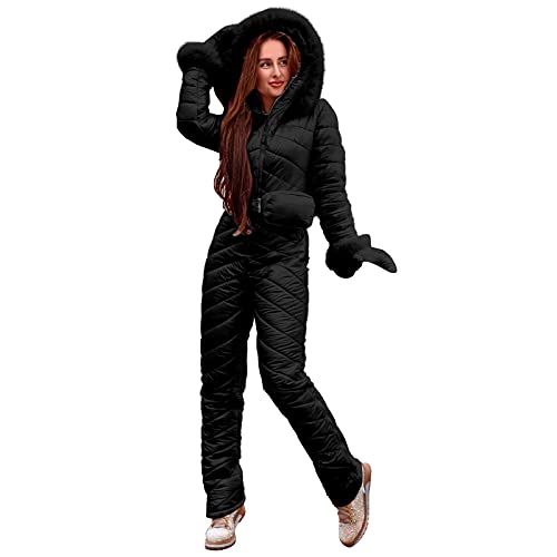 Snowboardhose-Damen, Damen-Skianzug-2-Teilig,Black-Friday,Skianzug Damen Skioverall Winter Jumpsuit Ski Set Schneeanzüge für-Damen Warme Skibekleidung Schneeanzug Einteiler Winteranzug Schneeoverall von Hsternexy