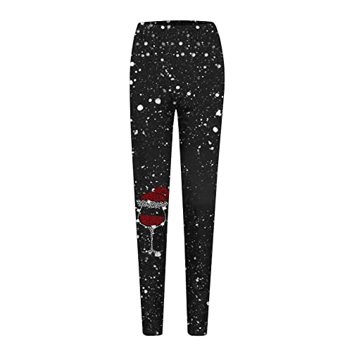 Thermohose-Winter-Gefüttert, Stretch Blickdicht Thermohose mit Weihnachtsmotiven Winterleggings Skinny Thermoleggings Sport Leggings Damen Elastische Laufhose Sportleggins Weihnachten Strumpfhosen von Hsternexy