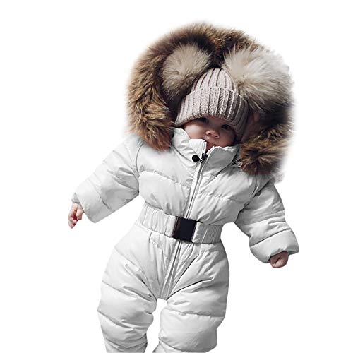 Winter Overall Baby Mädchen 0-24 Monate Schneeanzug - Winterjacke Übergangsjacke Neugeborene Winteroverall Schneeanzüge Spielanzug Schuh Überzieher Baby Einteiler Footed Snowsuit Skianzug von Hsternexy