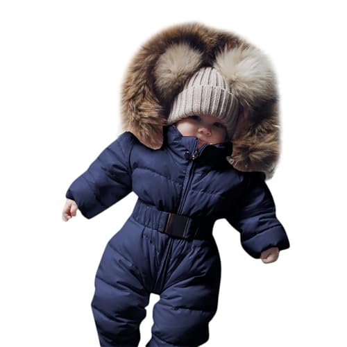 Winter Overall Baby Mädchen 0-24 Monate Schneeanzug - Winterjacke Übergangsjacke Neugeborene Winteroverall Schneeanzüge Spielanzug Schuh Überzieher Baby Einteiler Footed Snowsuit Skianzug von Hsternexy