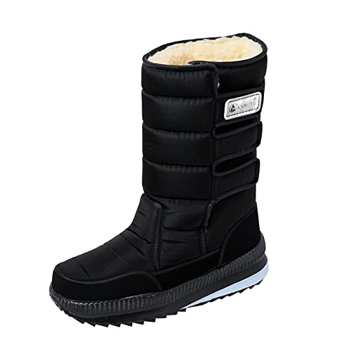 Winterstiefel-Junge, Winterstiefel Für Herren Leicht Wanderschuhe Herren Winterschuhe Gefüttert Schneestiefel Barfussschuhe rutschfest Stiefeletten Bequem Boots Trekkingschuhe von Hsternexy