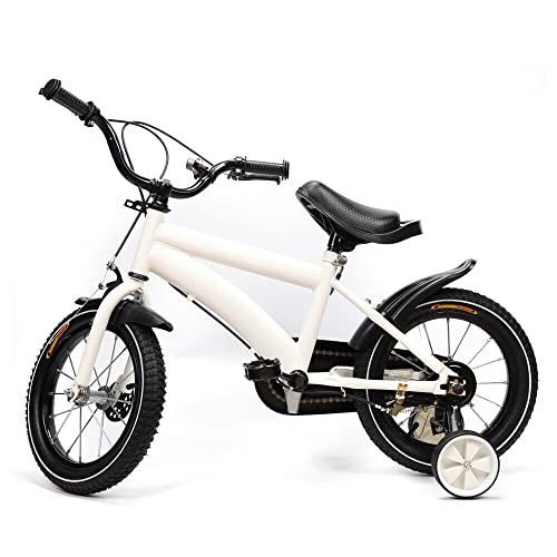 HuKaiL 14 Zoll Kinderfahrrad, Jungen Mädchen Fahrrad, Kinderrad für ab 3-6 Jahre, Höhenverstellbares Ausbildungsfahrzeuge mit Stützräder und Duales Bremssystem, Weiß… HuKaiL 14 Zoll Kinderfahrrad, Jungen Mädchen Fahrrad, Kinderrad für ab 3-6 Jahre, Höhenverstellbares Ausbildungsfahrzeuge mit Stützräder und Duales Bremssystem, Weiß… von HuKaiL