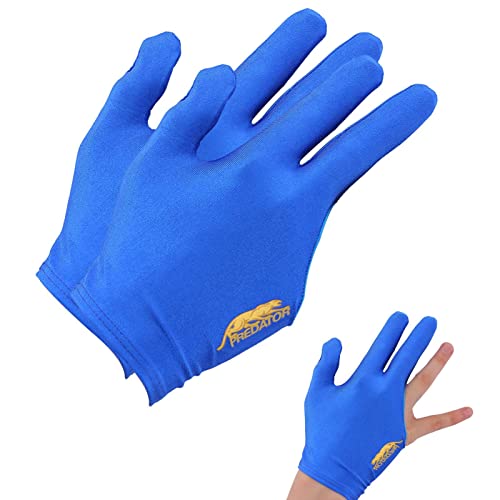 HuYan Billard-Handschuhe, Drei-Finger-Handschuhe – bestickt, absorbiert Schweiß, atmungsaktiv, rutschfest, Billard-Handschuhe für Sport von HuYan