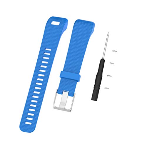 Huabao Armband Kompatibel mit Garmin vivosmart HR +/Garmin Approach X10/X40,Verstellbares Silikon Sport Strap Ersatzband für Garmin vivosmart HR +/Garmin Approach X10/X40 Smart Watch (Blau) von Huabao