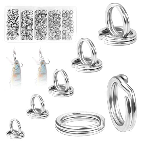 250 Pcs Angeln Spaltringe Doppel Snap Ring Angelköder Ring Edelstahl-Spaltringe Fischköder Ring Angeln Edelstahl Spaltringe für Angelzubehör Fischen Haken Köder Verbingdungsringe 5/6/7/8/9mm 250 Pcs Angeln Spaltringe Doppel Snap Ring Angelköder Ring Edelstahl-Spaltringe Fischköder Ring Angeln Edelstahl Spaltringe für Angelzubehör Fischen Haken Köder Verbingdungsringe 5/6/7/8/9mm von YUEYUAN