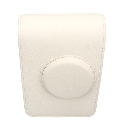 Huairdum Kameratasche aus PU-Leder, Perfekte Passform, Verstellbarer Schultergurt, Professionelle Weiche Retro-Schutzhülle für Kamerazubehör (White) von Huairdum