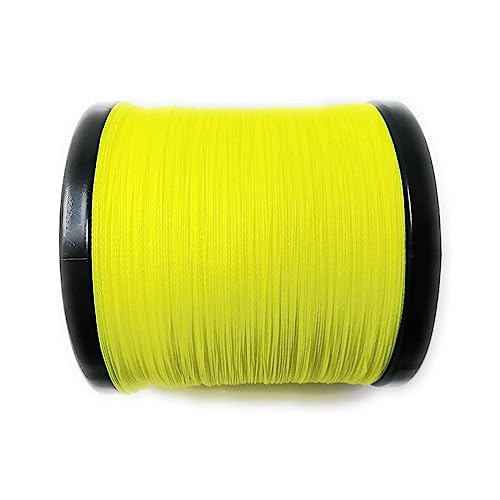 Angelschnur Angeldraht 4 Fäden PE-Angelschnur, geflochten, 18–88 LB, Glatte Multifilament-Angelschnur, super langlebig Angelschnur Salzwasser(Yellow,1000m-6.0-0.400mm) von Huangj-0527