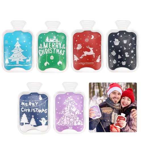 6 Stück Taschenwärmer Weihnachten, Handwärmer Knicken, Taschenwärmer Wiederverwendbar, Taschenwärmer Knicken, Handwärmer Weihnachten, Handwärmer Büro, Taschenwärmer Set für Kinder, Erwachsene von Huanmin