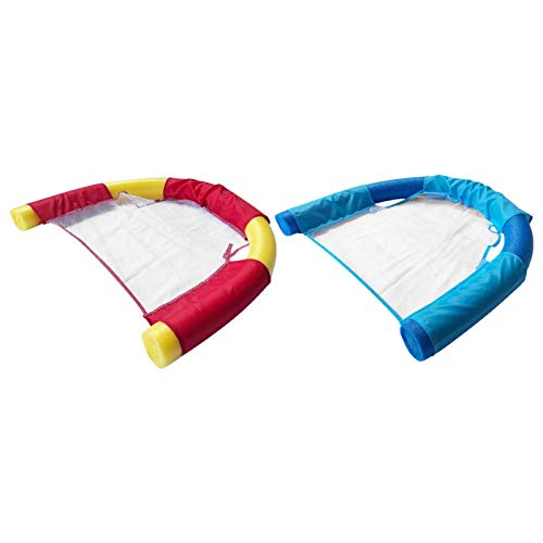 2pcs Schwimmen Nudelstuhl, Sling Mesh Stuhl Poolnudeln, Schwimmstütze Wassersitz Nudel Netz Poolnudel Stuhl Net Schwimmbett Sitz, Nudelstuhl Für Wassergeflecht U-Sitz Tragbarer Schwimmbecken Schwimmer von Huayeex