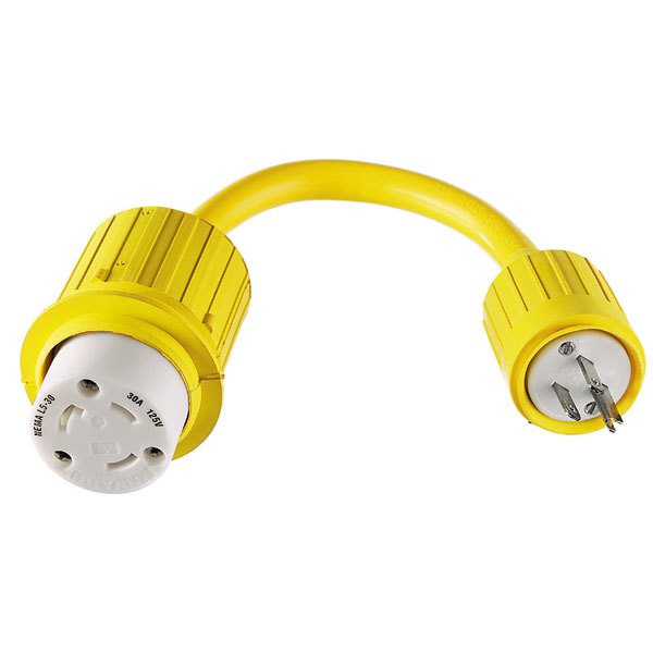 Hubbell Adapter Female Locking To Male Straight Blade 30a 15a 125v 125v Gelb Hubbell Adapter Female Locking To Male Straight Blade 30a 15a 125v 125v Gelb von Hubbell