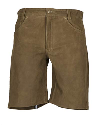 Hubertus Herren Jagdlederhose kurz 10451913 Oliv 315 Größe 52 von Hubertus