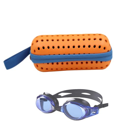 Hudhowks Box für Schwimmbrillen, Schutzhülle für Schwimmbrillen - Schwimmbrillen-Etui für Sport-Sonnenbrillen,Mit Drainagelöchern, Tragetasche für Schwimmbrillen, Sport-Sonnenbrillen-Etui für Damen von Hudhowks