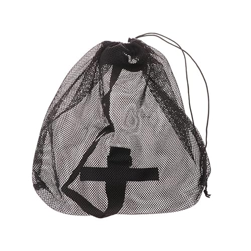 Einball-Tasche Netz Tasche Kordel Zug mit Schnur zurück Ball-Aufbewahrung Tasche zum Transport von einzelnen Volleyball-Basketball-Fußball-Volleyball-Tasche Mesh-Handtasche-Ball Tasche von HugMiu