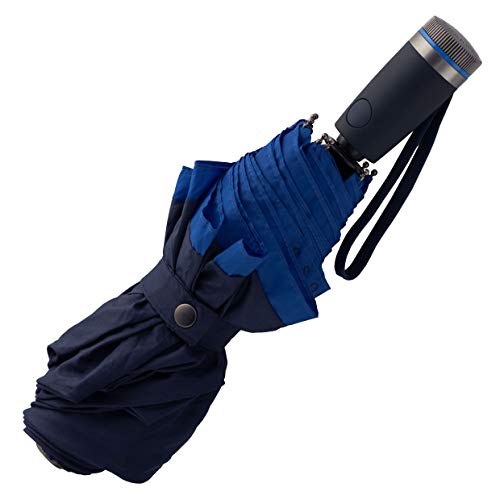 Hugo Boss Gear Regenschirm Taschenschirm aus Polyester in der Farbe Blau, Maße offen: Länge ca. 62 cm, Durchmesser ca. 104 cm, HUF007L von HUGO BOSS