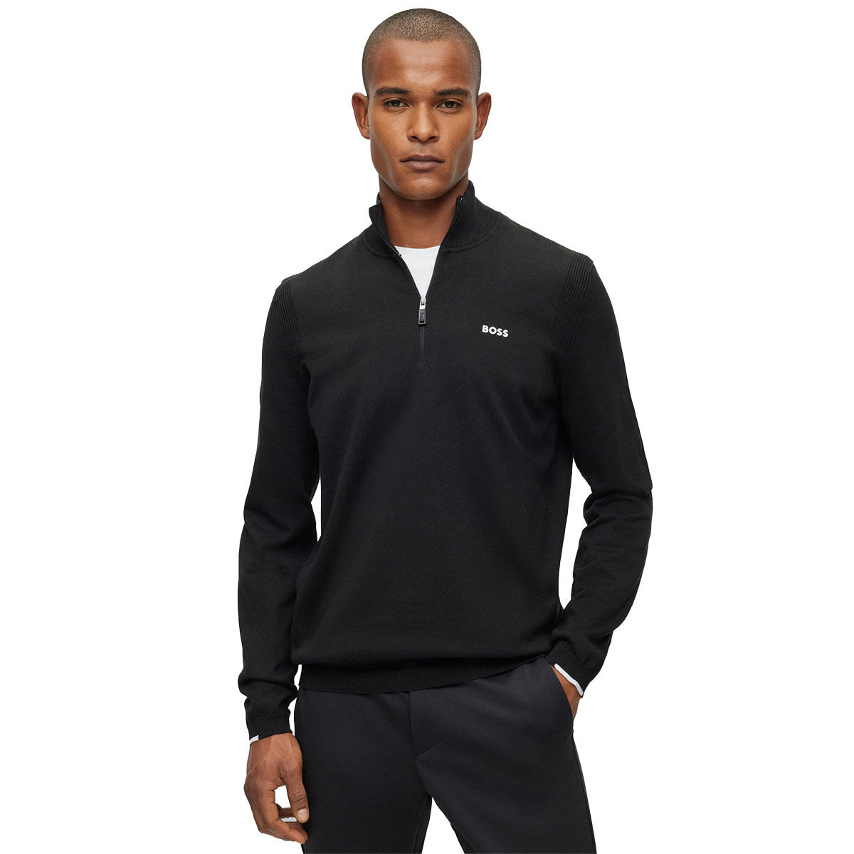 Hugo Boss Ever-X Half Zip Golf Midlayer, Mens, Black, Large | American Golf von Hugo Boss