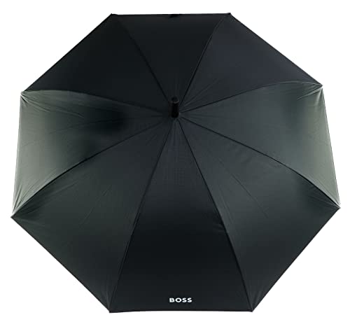 Hugo Boss Loop Black Regenschirm Stockschirm aus Polyester in der Farbe Schwarz, Maße offen: Länge ca. 80 cm, Durchmesser ca. 115 cm, HUN304A von HUGO BOSS