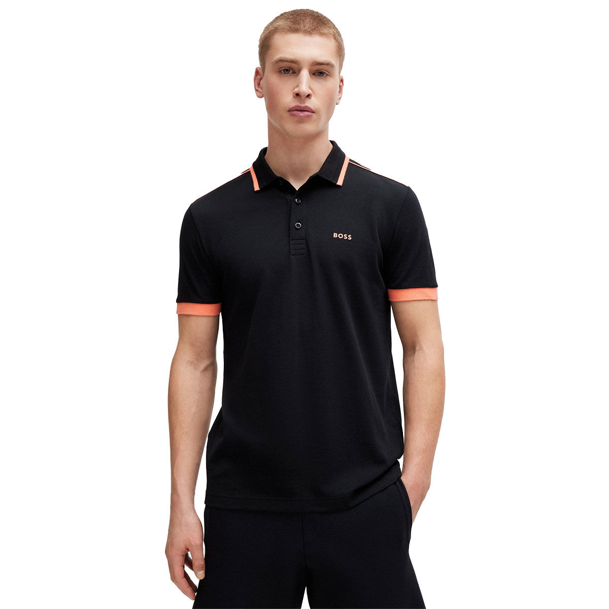 Hugo Boss Men's Paddy 1 Golf Polo Shirt, Mens, Black, Small | American Golf von Hugo Boss