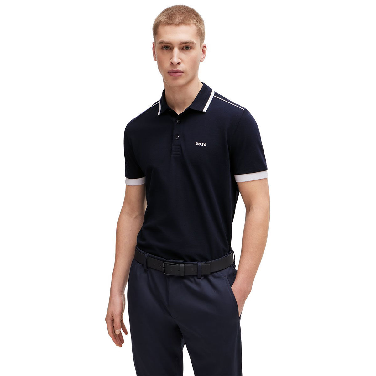 Hugo Boss Men's Paddy 1 Golf Polo Shirt, Mens, Dark blue, Large | American Golf von Hugo Boss