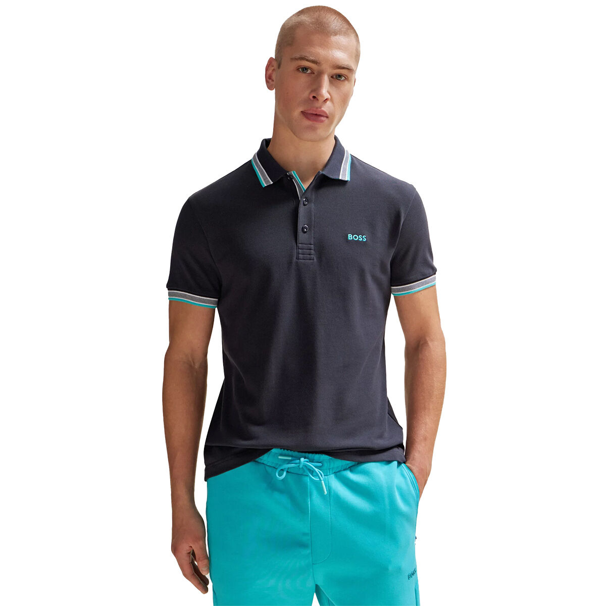 Hugo Boss Men's Paddy Golf Polo Shirt, Mens, Dark blue, Small | American Golf von Hugo Boss