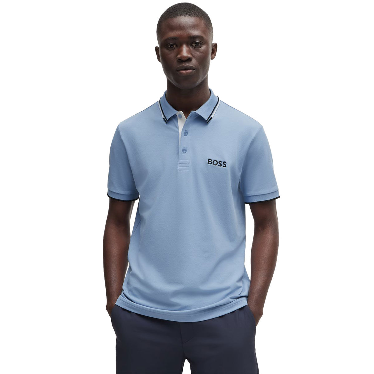 Hugo Boss Men's Paddy Pro Golf Polo Shirt, Mens, Open blue, Medium | American Golf von Hugo Boss