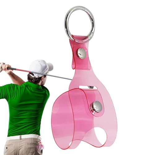 Hugsweet Golfballtasche, Golfballtasche, Schlüsselanhänger Golf-Tee-Beutel, Schlüsselanhänger-Gürtelclip, transparenter Golfballhalter, Golf-Tee-Tasche, schützende Tragetasche, Golf-Zubehör von Hugsweet