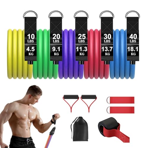 Hugsweet Stretchbänder für Muskelaufbau – Workout-Bänder Tragbare Fitnessbänder | Fitnessbänder Elastische Stretchbänder Knöchelbänder Brust-Expander für Fitness-Enthusiasten von Hugsweet