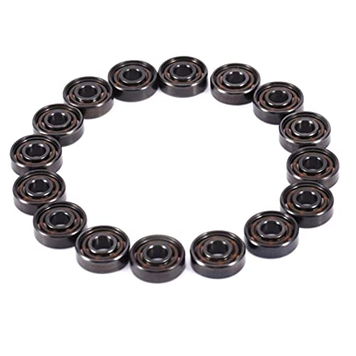 Huhebne 16 StüCk Keramik 608 Kugellager 8X22X7Mm ABEC-11 Hybrid 6 Weiß ZrO2 Kugeln Skateboard Lager Skating Inline Roller, Schwarz & weii Huhebne 16 StüCk Keramik 608 Kugellager 8X22X7Mm ABEC-11 Hybrid 6 Weiß ZrO2 Kugeln Skateboard Lager Skating Inline Roller, Schwarz & weii von Huhebne