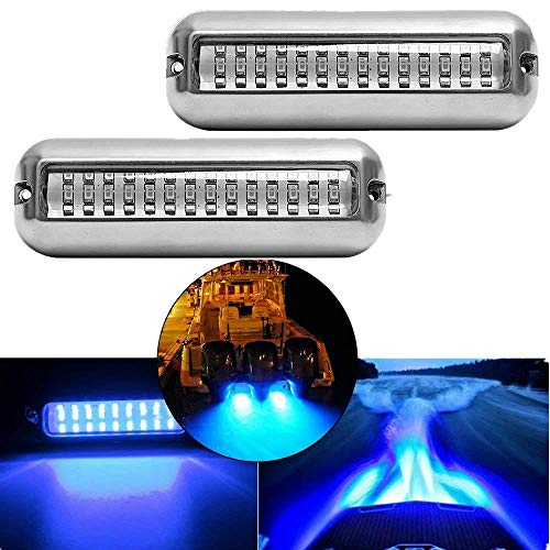 Huhudyy 2 StüCke 42 LED Boot Ablassen Licht Boots Licht Blau Unterwasser Ponton Marine Licht von Huhudyy