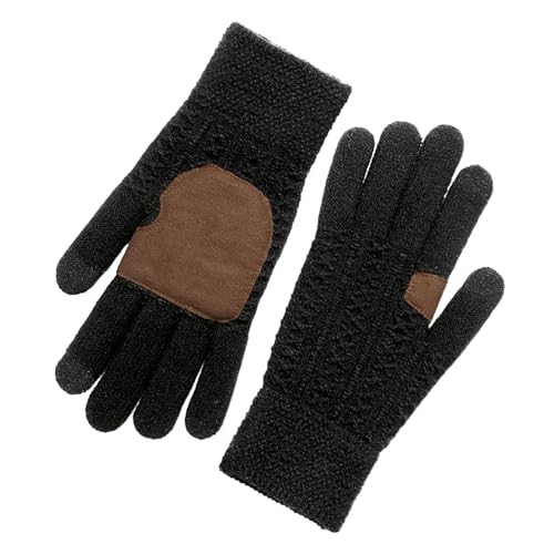 Huitrcrio Touchscreen-Winterhandschuhe, warme Handschuhe für kaltes Wetter,Winddichte Thermo-Strickhandschuhe | Atmungsaktive Schneefäustlinge, weiche, Dicke Motorradhandschuhe zum Radfahren, von Huitrcrio