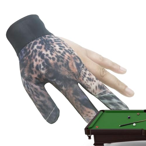 Hujinkan Pool-Queue-Handschuhe,Billard-Handschuhe - Tragbare DREI-Finger-Billard-Shooter-Handschuhe | rutschfeste Sporthandschuhe mit offenen Fingern, hochelastische Pool-Queue-Handschuhe für das von Hujinkan