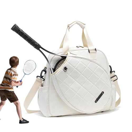 Hujinkan Tennisschlägertasche, Tennisschlägertaschen für Herren | wasserdichte Tennis-Umhängetasche,Tragbare Tennisschläger-Umhängetasche, Tennistasche für Erwachsene für Tennis-Badminton-Schläger von Hujinkan