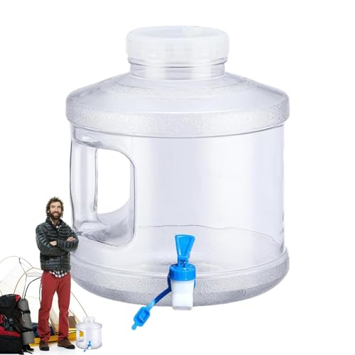 Hujinkan Wasserbehälter mit Zapfhahn,Camping-Wasserkrüge - 7,5 l transparenter Camping-Wasserspeicherkanister,Lebensmittelechter Wassertank mit Schraubdeckel, multifunktionale Wasservorratsbehälter von Hujinkan