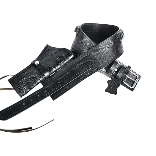 Hulara Western-Waffengürtel, Echtleder, verdeckter Holstergürtel für Männer und Frauen, Heritage Rough Rider 357 Magnum Holster, Cowboy-Kostüm, .22 und .38/.357 Cal Revolverholster, taktisches Holster Hulara Western-Waffengürtel, Echtleder, verdeckter Holstergürtel für Männer und Frauen, Heritage Rough Rider 357 Magnum Holster, Cowboy-Kostüm, .22 und .38/.357 Cal Revolverholster, taktisches Holster von Hulara