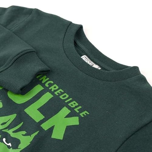 Hulk Trainingsanzug für Kinder - 2-teiliges Set - Größe 8 Jahre - Aus Baumwolle und Polyester - Grün - Jogginganzug Inklusive Sweatshirt - Original Produkt in Spanien Designed von Hulk