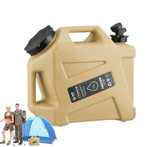 Humkopnl Wasserbehälter mit Zapfhahn – 12 l Wassertank mit Wasserhahn | Tragbare Wasserspeicherbehälter für Camping & Outdoor von Humkopnl