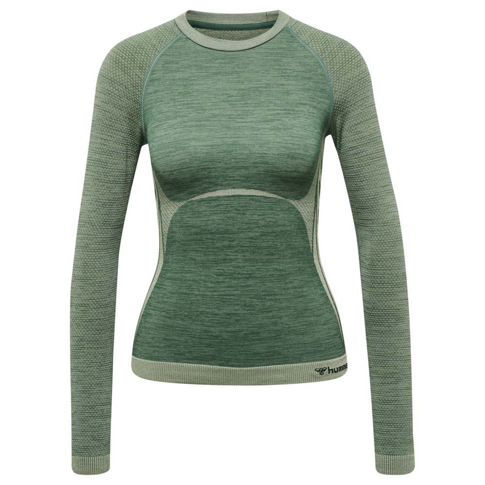 Hummel Cleaa Seamless Long Sleeve T-shirt Grün XS Frau von Hummel