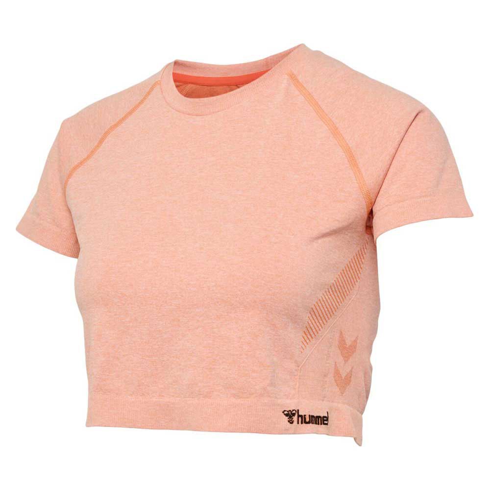 Hummel Cropped Seamless Short Sleeve T-shirt Orange L Frau von Hummel