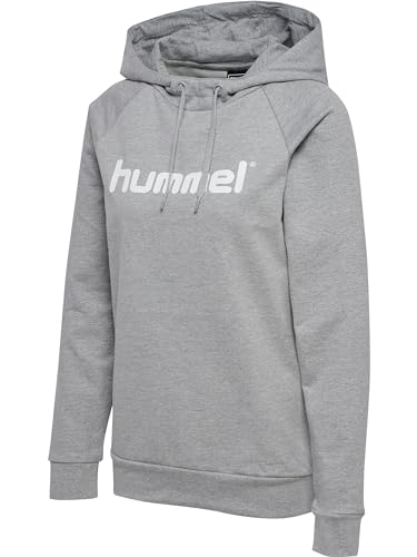 HUMMEL Damen Hmlgo Cotton Logo Hoodie Woman Kapuzenpullover, Grey Melange, S EU HUMMEL Damen Hmlgo Cotton Logo Hoodie Woman Kapuzenpullover, Grey Melange, S EU von hummel